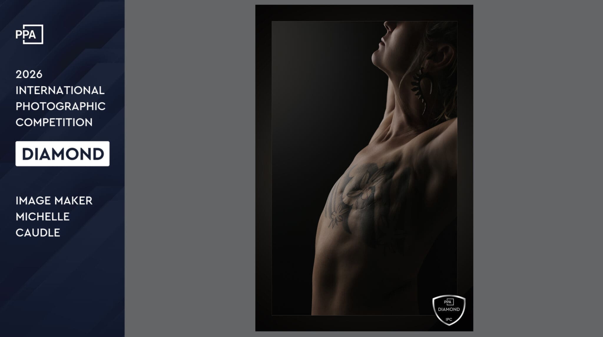 Michelle Caudle with Diamond Award Natural Portrait Diamond Award